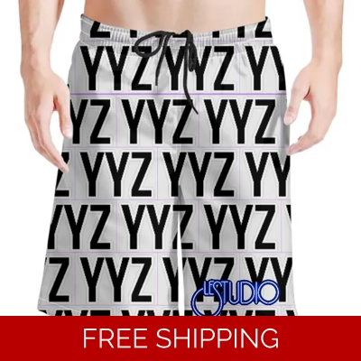 Le Studio YYZ 3 White Beach Shorts